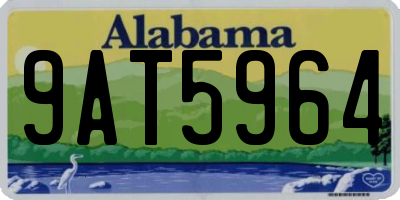 AL license plate 9AT5964