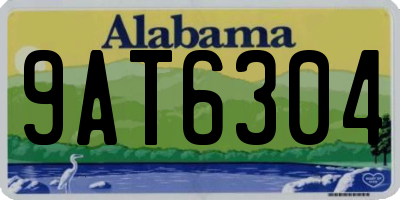 AL license plate 9AT6304