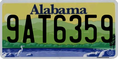 AL license plate 9AT6359