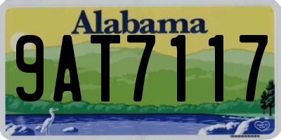 AL license plate 9AT7117