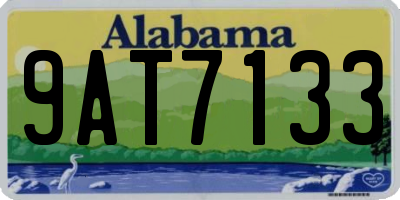 AL license plate 9AT7133