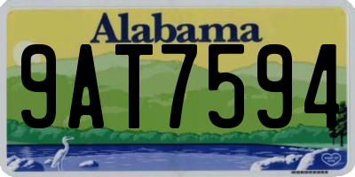 AL license plate 9AT7594