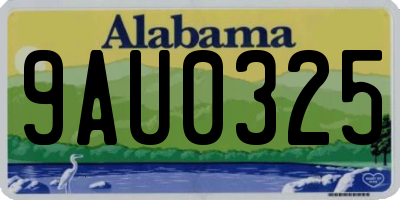 AL license plate 9AU0325