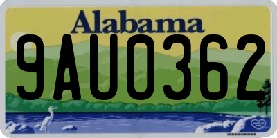 AL license plate 9AU0362