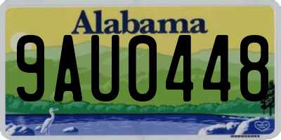 AL license plate 9AU0448
