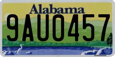 AL license plate 9AU0457
