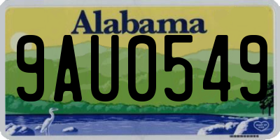 AL license plate 9AU0549