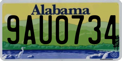 AL license plate 9AU0734