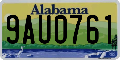 AL license plate 9AU0761