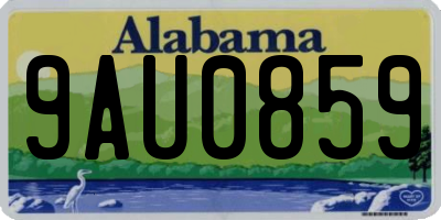 AL license plate 9AU0859