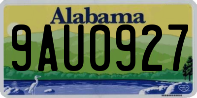 AL license plate 9AU0927