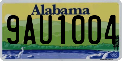 AL license plate 9AU1004