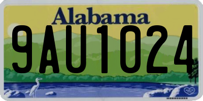 AL license plate 9AU1024