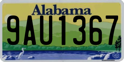 AL license plate 9AU1367
