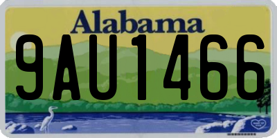 AL license plate 9AU1466