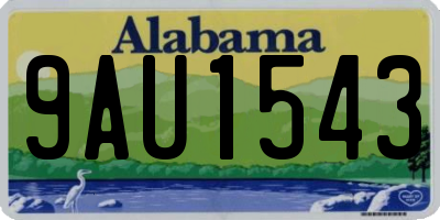 AL license plate 9AU1543
