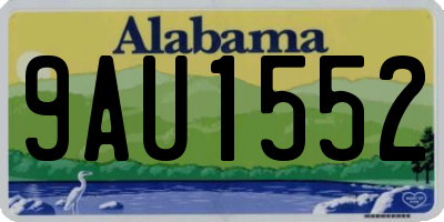 AL license plate 9AU1552