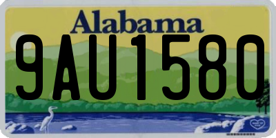 AL license plate 9AU1580