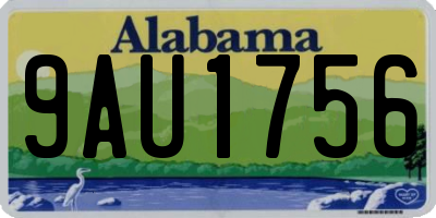 AL license plate 9AU1756