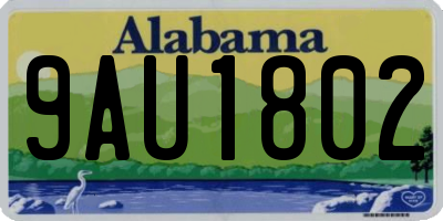AL license plate 9AU1802