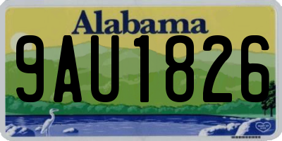 AL license plate 9AU1826