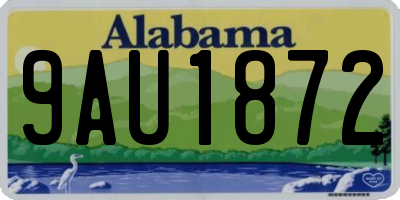 AL license plate 9AU1872