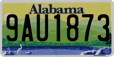 AL license plate 9AU1873