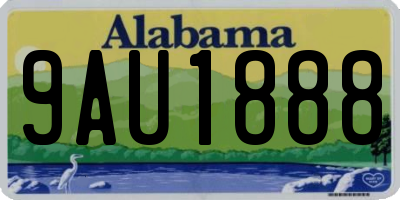 AL license plate 9AU1888