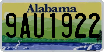 AL license plate 9AU1922