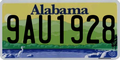 AL license plate 9AU1928