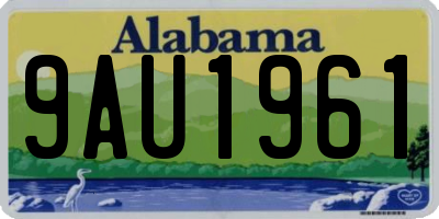 AL license plate 9AU1961