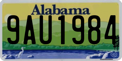 AL license plate 9AU1984