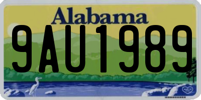 AL license plate 9AU1989
