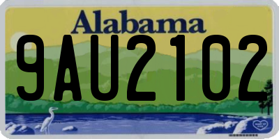 AL license plate 9AU2102
