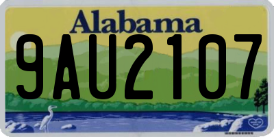 AL license plate 9AU2107