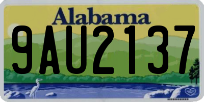 AL license plate 9AU2137