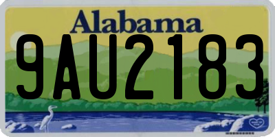 AL license plate 9AU2183