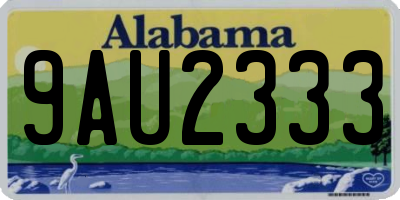 AL license plate 9AU2333