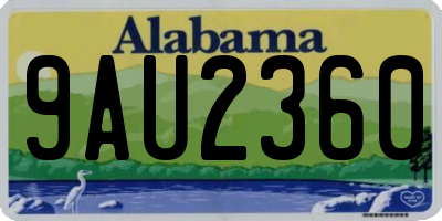 AL license plate 9AU2360