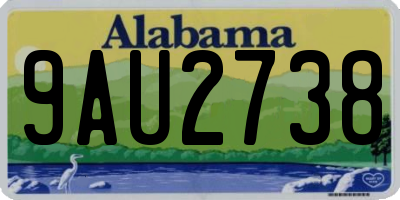 AL license plate 9AU2738