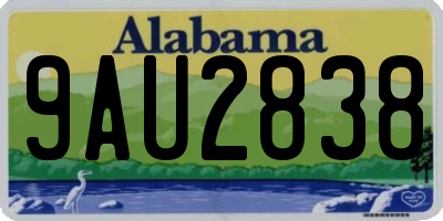 AL license plate 9AU2838