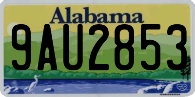 AL license plate 9AU2853