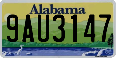 AL license plate 9AU3147