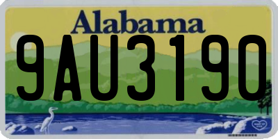 AL license plate 9AU3190