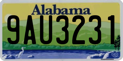 AL license plate 9AU3231