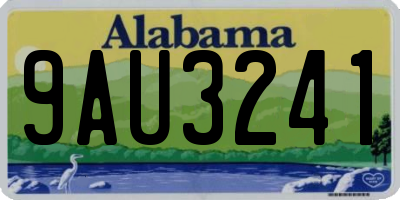AL license plate 9AU3241