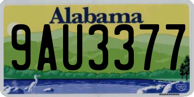 AL license plate 9AU3377