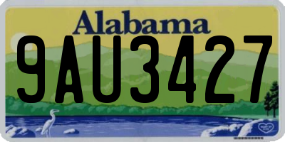 AL license plate 9AU3427