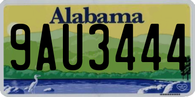AL license plate 9AU3444