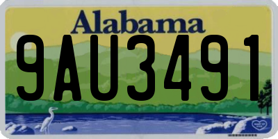 AL license plate 9AU3491